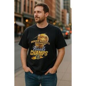 Denver Nuggets 2023 NBA Finals Champs Tee Black Men’s 2XL Vintage Style